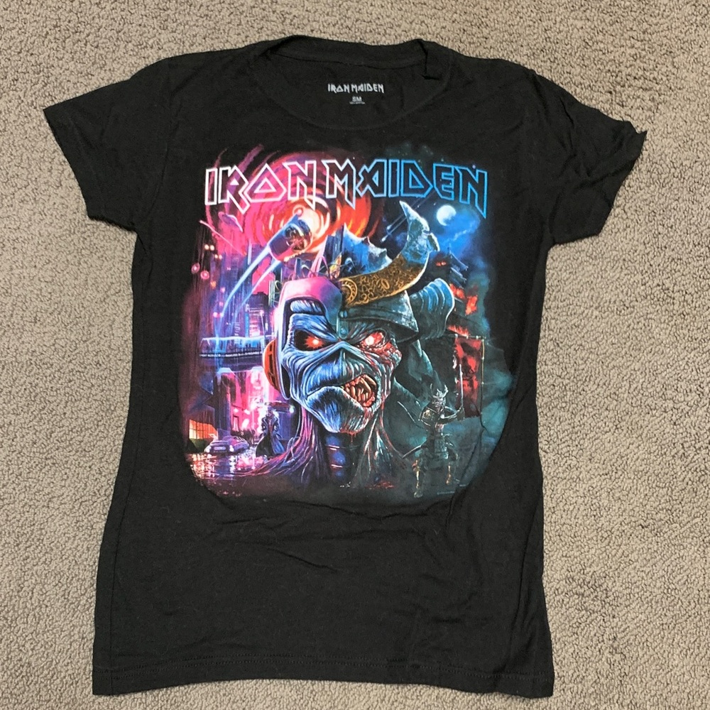 Iron Maiden Black Graphic Band Tee from the Future Past world tour 2024